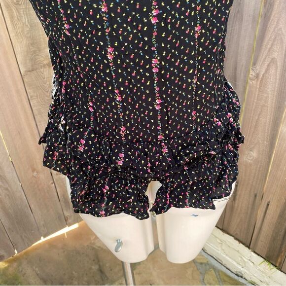 Cotton on floral cropped blouse size medium - Picture 5 of 7